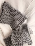 Large Grey Crochet Chunky Scarf